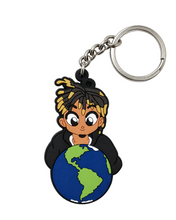 Juice WRLD keychain featuring colorful enamel design