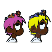 Lil Uzi Vert enamel pin pack with purple and yellow designs